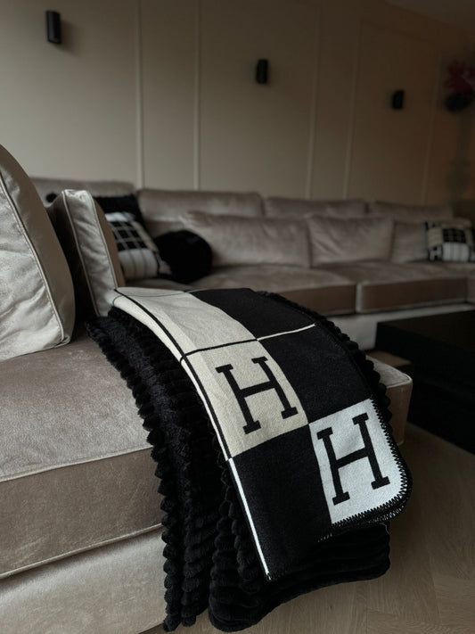 Luxe Wol-Kasjmier Kussens & Deken Set