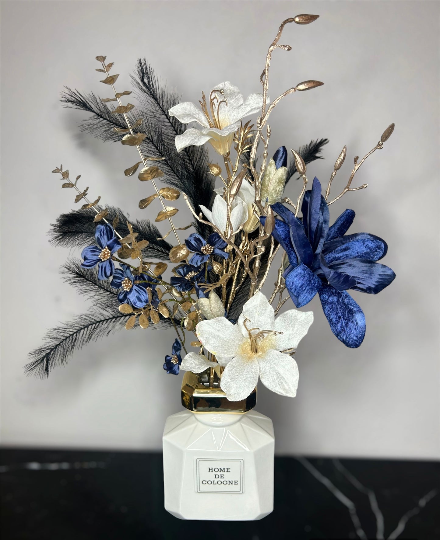 Zijden boeket blue
