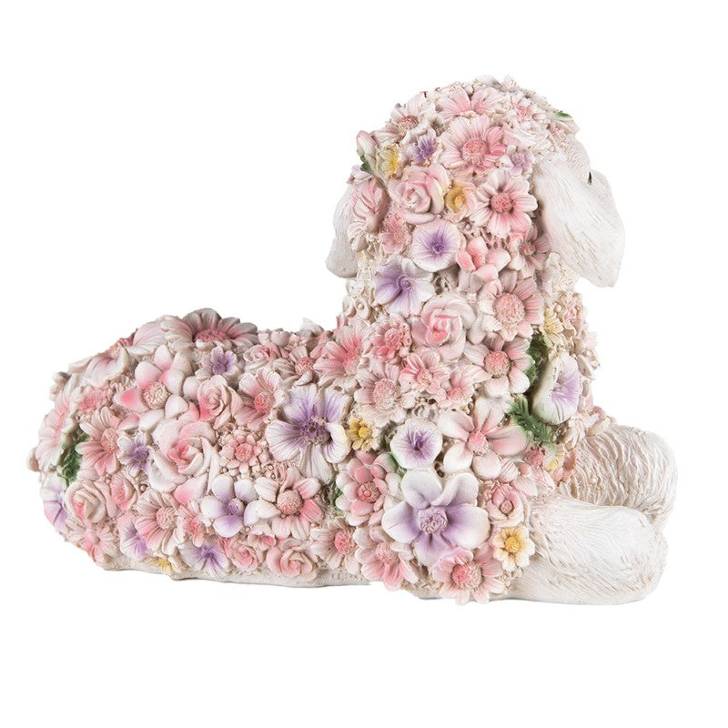 Beeld schaap bloemen