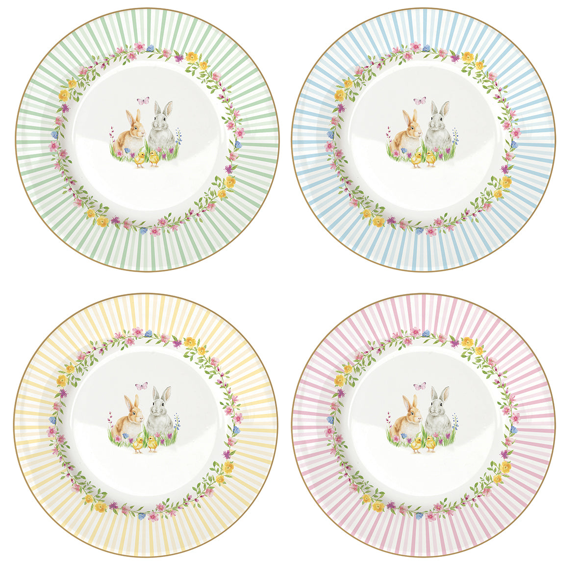 4 dessert plates set HAPPY EASTER