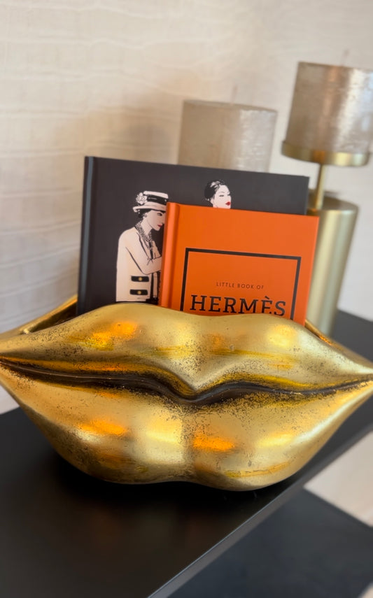 Lip bloempot/vaas goud