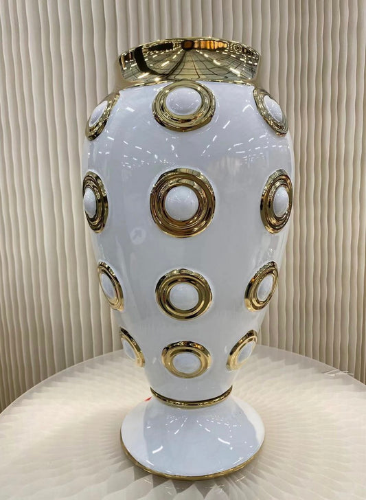 Vaas goud met wit