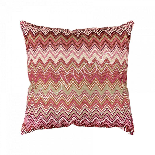 Zigzag kussen roze