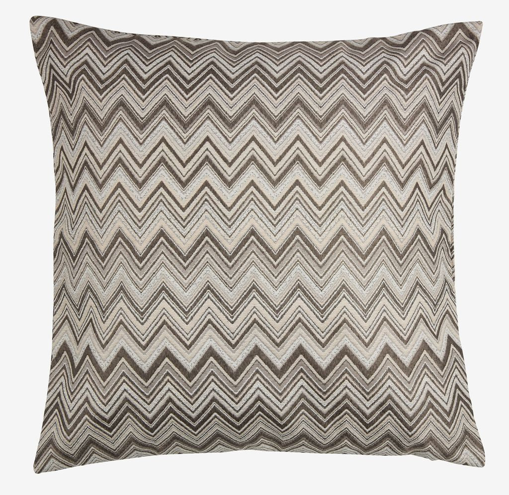 Zigzag kussens bruin