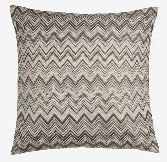 Zigzag kussens bruin