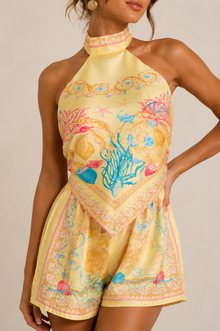 Two piece set geel
