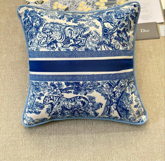 Sier kussen blauw