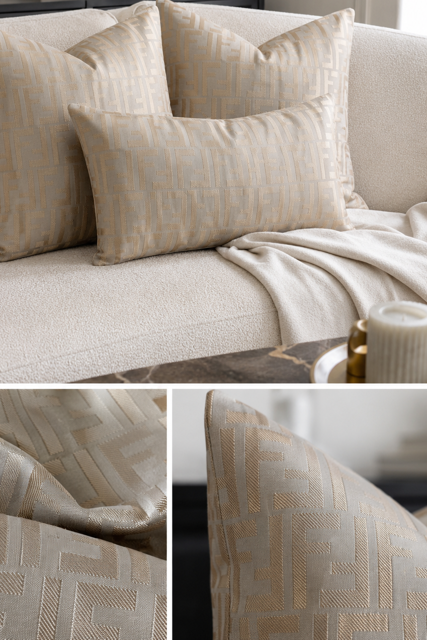 Kussens print champagne