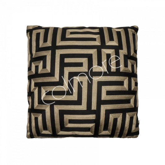 Kussen print zwart/gold