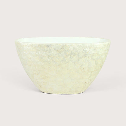 Pot schelpen wit