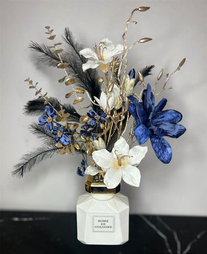 Zijden boeket blue