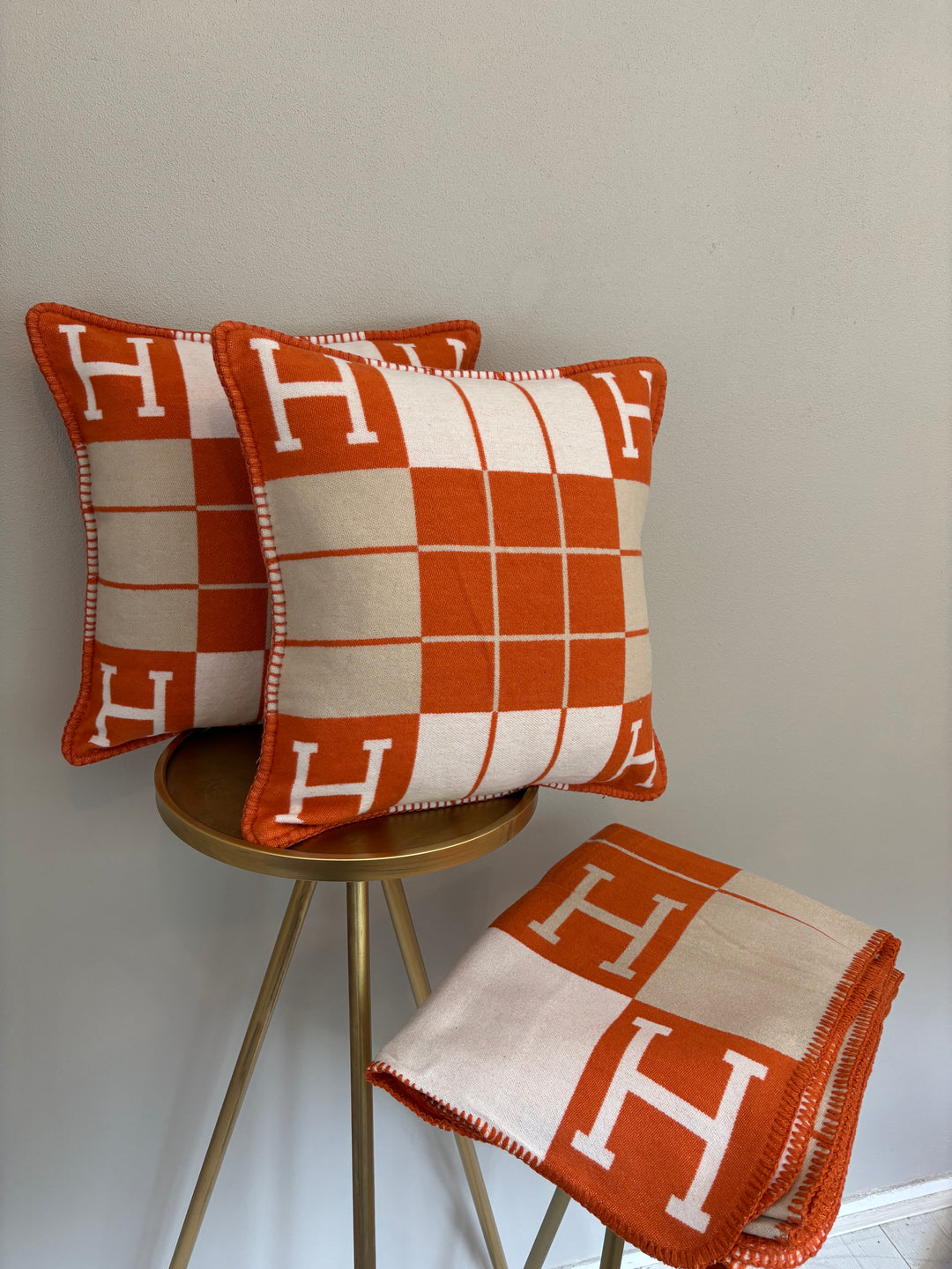 Luxe Wol-Kasjmier Kussens & Deken Set