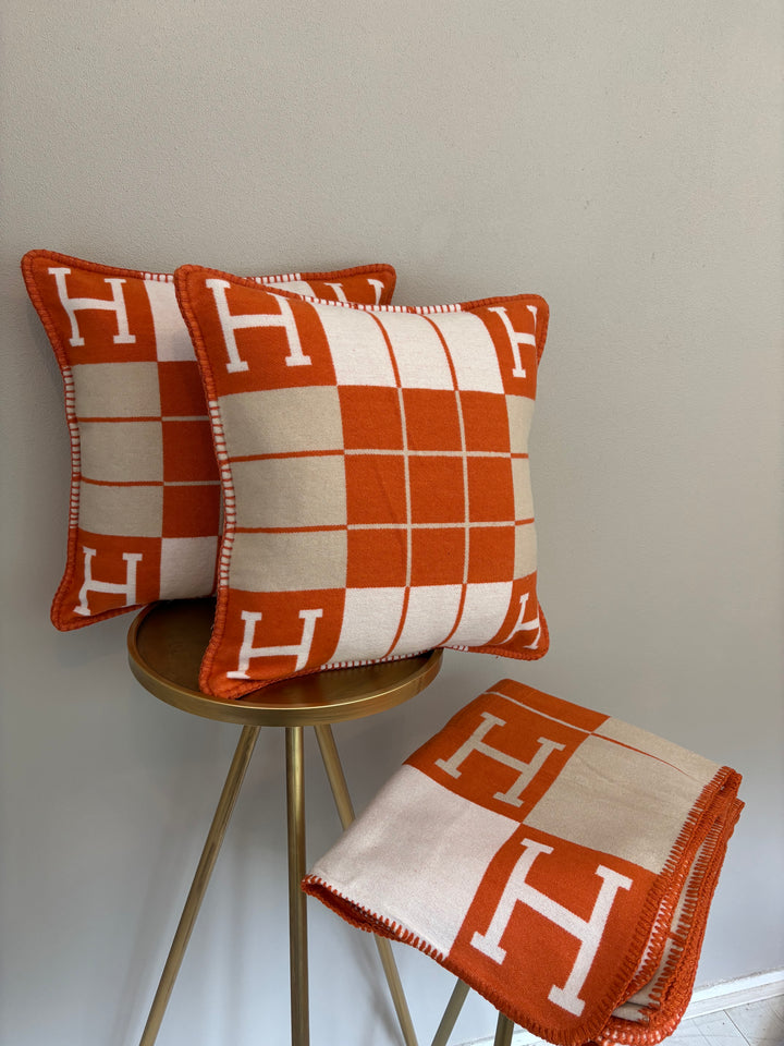 Luxe Wol-Kasjmier Kussens & Deken Set