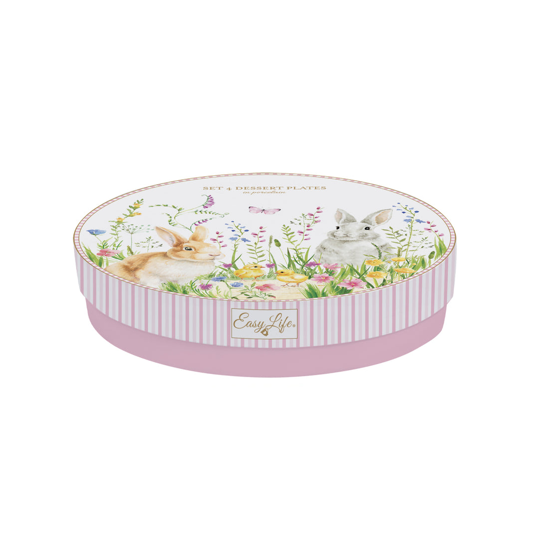 4 dessert plates set HAPPY EASTER