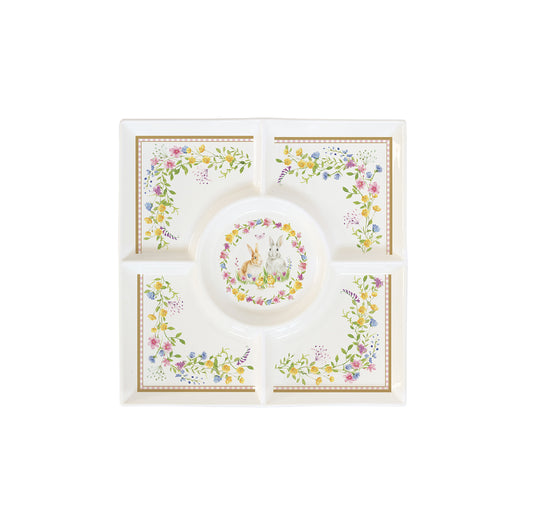 Compartmentalised aperitif plate HAPPY EASTER