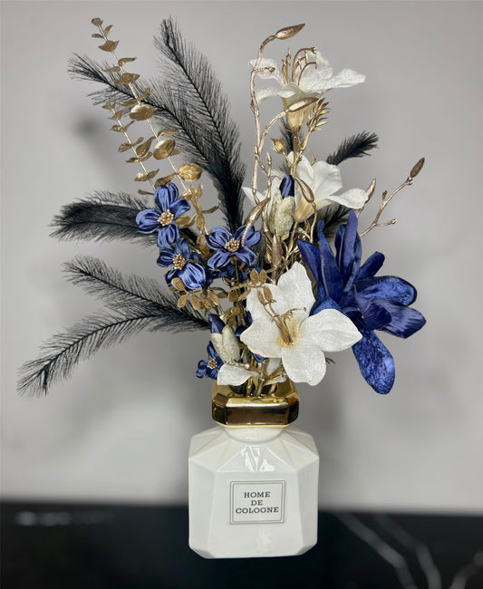 Zijden boeket blue