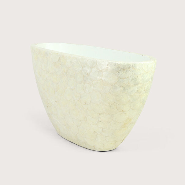 Pot schelpen wit