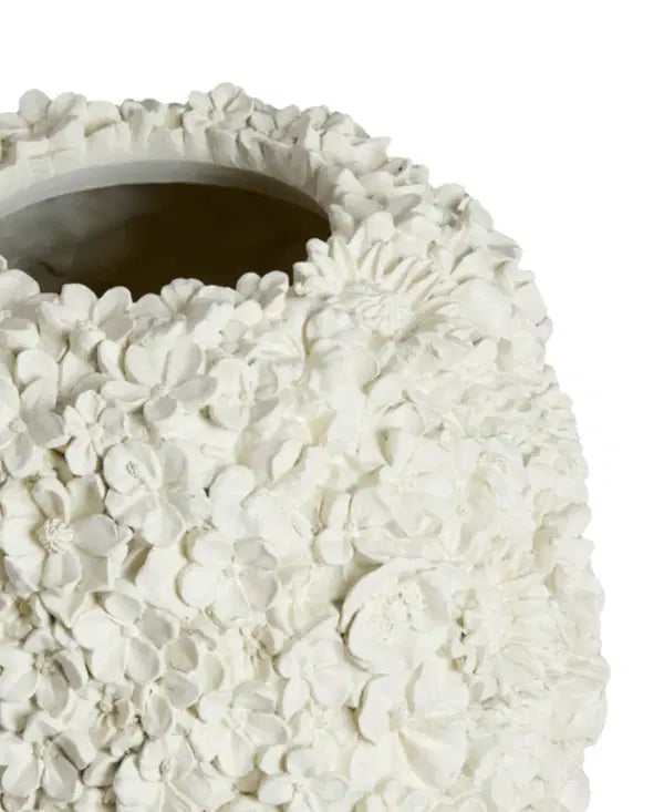 Vaas bloemen wit