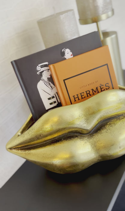 Lip bloempot/vaas goud